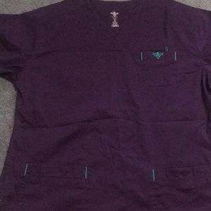 Purple scrub set medium top